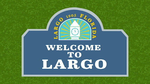 An illustration of the Largo, FL, welcome sign.